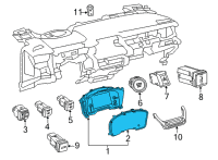 OEM Toyota Corolla Cross Cluster Assembly Diagram - 83800-0A830