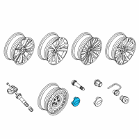 OEM Ford Explorer Center Cap Diagram - LB5Z-1130-B