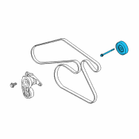 OEM 2010 Saturn Vue Serpentine Idler Pulley Diagram - 12610680