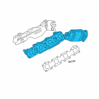 OEM Infiniti Q45 Manifold Assembly-Exhaust W/CAT Diagram - 14002-AR20A