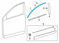 OEM Toyota Venza Reveal Molding Diagram - 75071-48110