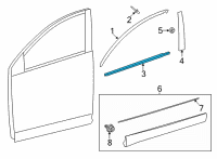 OEM 2022 Toyota Venza Belt Molding Diagram - 75710-48100