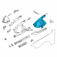 OEM BMW 530i Front Left Wheelhouse Diagram - 41-14-8-222-125