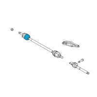 OEM 2018 Hyundai Tucson Boot Kit-Front Axle Wheel Side Diagram - 49541-D9130