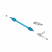OEM Kia Sportage Shaft Assembly-Drive, RH Diagram - 49501D9150