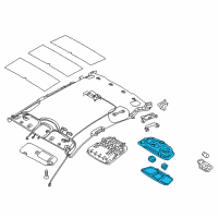 OEM Hyundai Azera Rear Personal Lamp Assembly Diagram - 92860-3V500-RA5