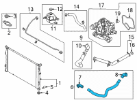 OEM Hyundai Tucson HOSE ASSY-RADIATOR, LWR Diagram - 25415-CW700