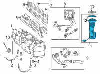 OEM 2022 Ram 3500 Fuel Pump/Level Unit Module Diagram - 68237110AC