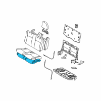 OEM 2010 Toyota Highlander Seat Cushion Pad Diagram - 79235-0E020