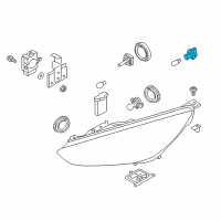 OEM 2018 Ford Focus Signal Lamp Bulb Socket Diagram - F1EZ-13711-A