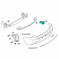 OEM BMW 230i Painted Ultrasonic Transducer Diagram - 66-20-2-220-675