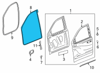 OEM 2020 Chevrolet Silverado 2500 HD Door Weatherstrip Diagram - 84741733