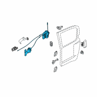 OEM Nissan Pathfinder Armada Rear Door Lock Actuator Motor, Right Diagram - 82500-7S00A