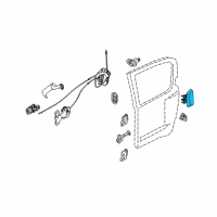 OEM 2011 Nissan Armada Rear Door Outside Handle Assembly Right Diagram - 82606-7S002