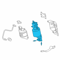 OEM Honda Accord Crosstour Converter, Front Primary Diagram - 18190-RBR-A00