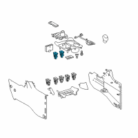 OEM 2015 Toyota Camry Seat Heat Switch Diagram - 84751-06121