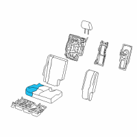 OEM 2010 Dodge Journey Seat Cushion Foam Diagram - 68042357AA