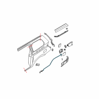 OEM Nissan Quest Lock Assy-Fuel Filler Lid Diagram - 78403-5Z010