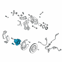 OEM 2021 Hyundai Veloster Rear Wheel Hub And Bearing Assembly Diagram - 52730-G3AA0