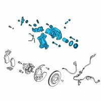 OEM 2019 Hyundai Veloster Caliper Kit-Rear Brake, LH Diagram - 58310-G3A40