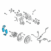 OEM Hyundai Veloster Rear Disc Brake Pad Kit Diagram - 58302-J3A40