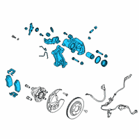 OEM 2020 Hyundai Veloster Brake Assembly-Rear Wheel, LH Diagram - 58210-J3400
