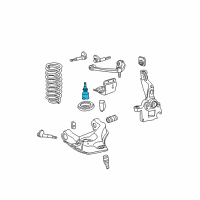 OEM 2000 Mercury Mountaineer Shock Diagram - 5U2Z-18V124-MA
