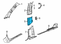 OEM 2022 Jeep Grand Wagoneer PANEL-B PILLAR Diagram - 6LF26SD4AA