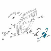 OEM 2020 Hyundai Elantra GT Latch Assembly-Rear Door, LH Diagram - 81410-G3010