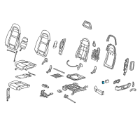 OEM 2005 Chevrolet SSR Switch Asm, Driver Seat Heater *Black Diagram - 89039207