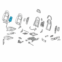 OEM Chevrolet SSR Heater Asm, Driver Seat Back Cushion Diagram - 89039203