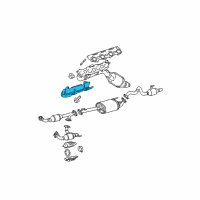 OEM 2007 Lexus GX470 Insulator, Exhaust Manifold Heat, NO.1 Diagram - 17167-50180