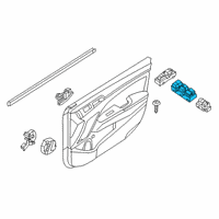 OEM Hyundai Elantra Power Window Main Switch Assembly Diagram - 93570-F2100-4X