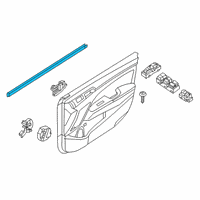 OEM 2017 Hyundai Elantra Weatherstrip-Front Door Belt Inside LH Diagram - 82231-F2000