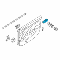 OEM 2019 Hyundai Elantra Switch Assembly-Power Window Sub, RH Diagram - 93575-F2000-4X