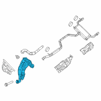 OEM 2008 Chrysler Sebring Exhaust Manifold And Catalytic Converter Diagram - 5171142AB