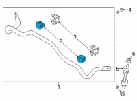 OEM 2022 Hyundai Santa Cruz BAR ASSY-RR STABILIZER Diagram - 55510-K5500