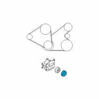 OEM Hyundai Santa Fe Tensioner Assembly Diagram - 57212-3A000