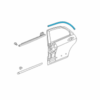 OEM 2005 Honda Accord Molding, L. RR. Door Sash Diagram - 72965-SDA-A01