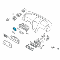 OEM Infiniti I30 Instrument Cluster Speedometer Assembly Diagram - 24820-3Y100