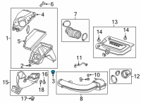 OEM 2021 GMC Terrain Inlet Duct Insulator Diagram - 23455146