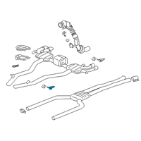 OEM BMW 840i Gran Coupe Rear Silencer Bracket, Front Diagram - 18-30-8-582-062