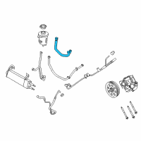 OEM 2018 Ford F-350 Super Duty Power Steering Suction Hose Diagram - HC3Z-3691-E