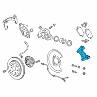 OEM Cadillac XT4 Caliper Support Diagram - 13525896