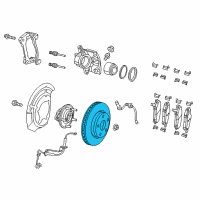 OEM 2015 Jeep Cherokee Brake Rotor Diagram - 68242650AB