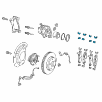 OEM 2019 Jeep Cherokee Spring Ki-Disc Brake Pad Diagram - 68294284AA