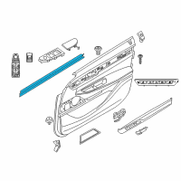 OEM 2019 BMW M760i xDrive Inner Left Window Channel Cover Diagram - 51-33-7-336-011