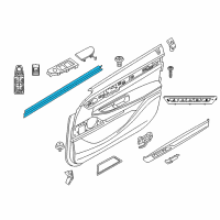 OEM 2022 BMW 750i xDrive Inner Left Window Channel Cover Diagram - 51-33-7-336-011