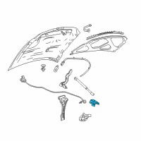 OEM 2003 Lincoln Navigator Lift Cylinder Support Bracket Diagram - F85Z-16A599-AC