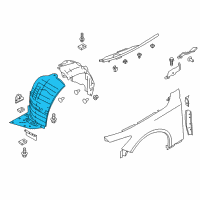 OEM Infiniti Q60 Protector-Front Fender, Front RH Diagram - 63844-5CA0A